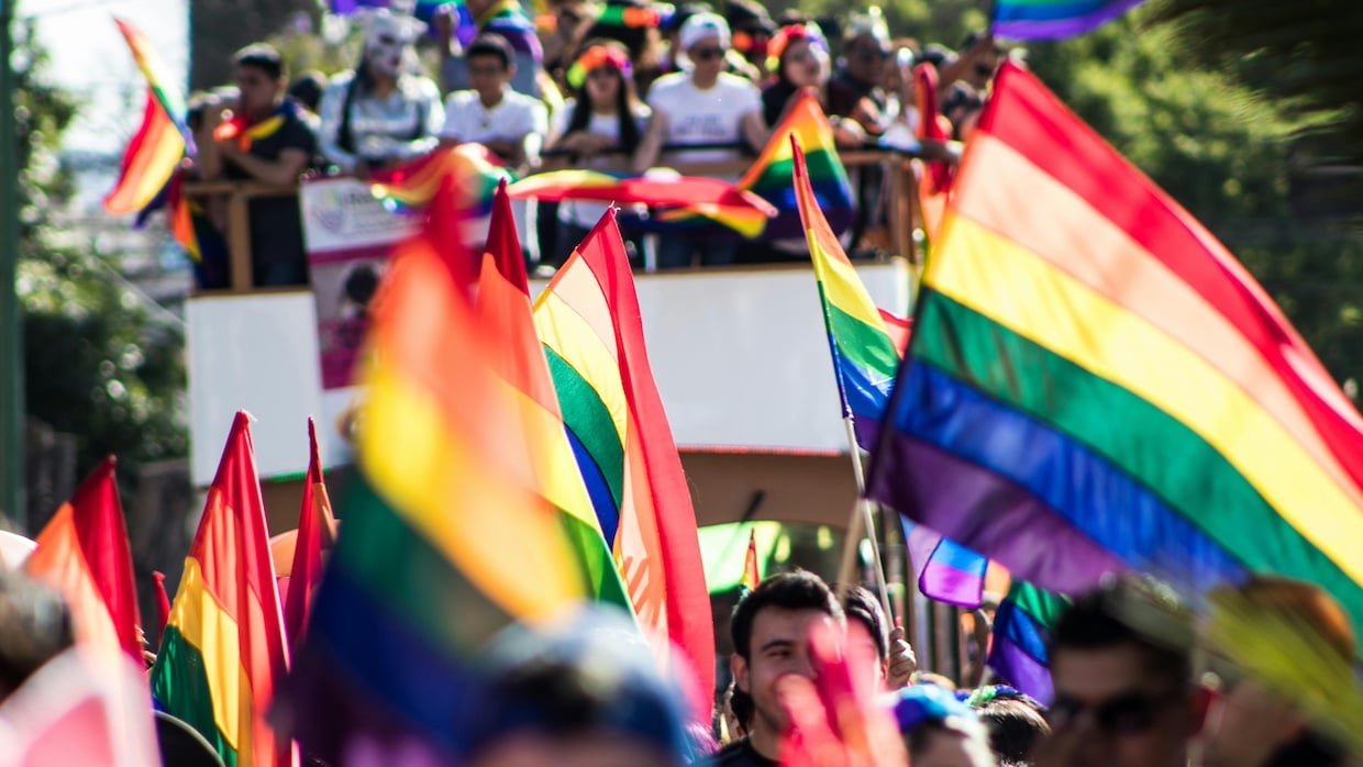 Pride Flags Waving