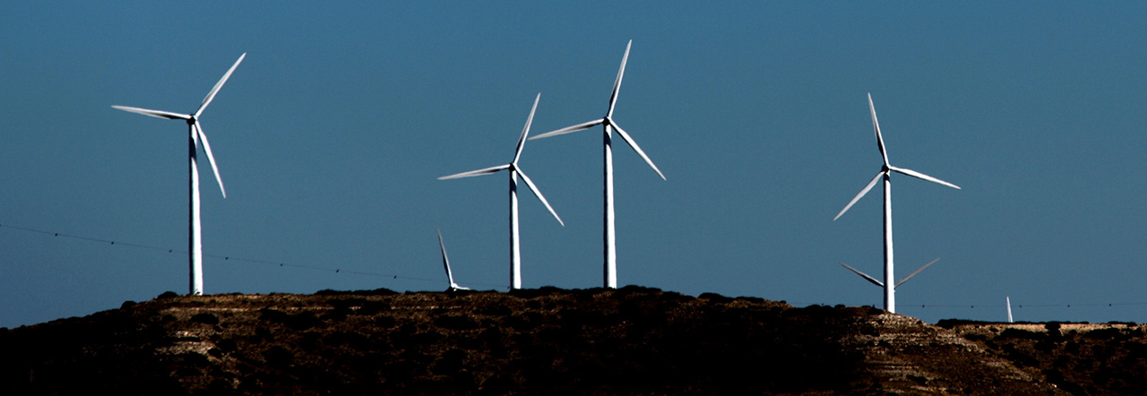 View of wind turbine