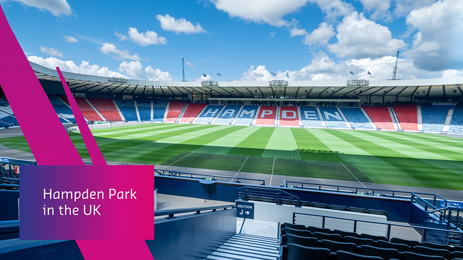 Text reads: Hampden Park in the UK