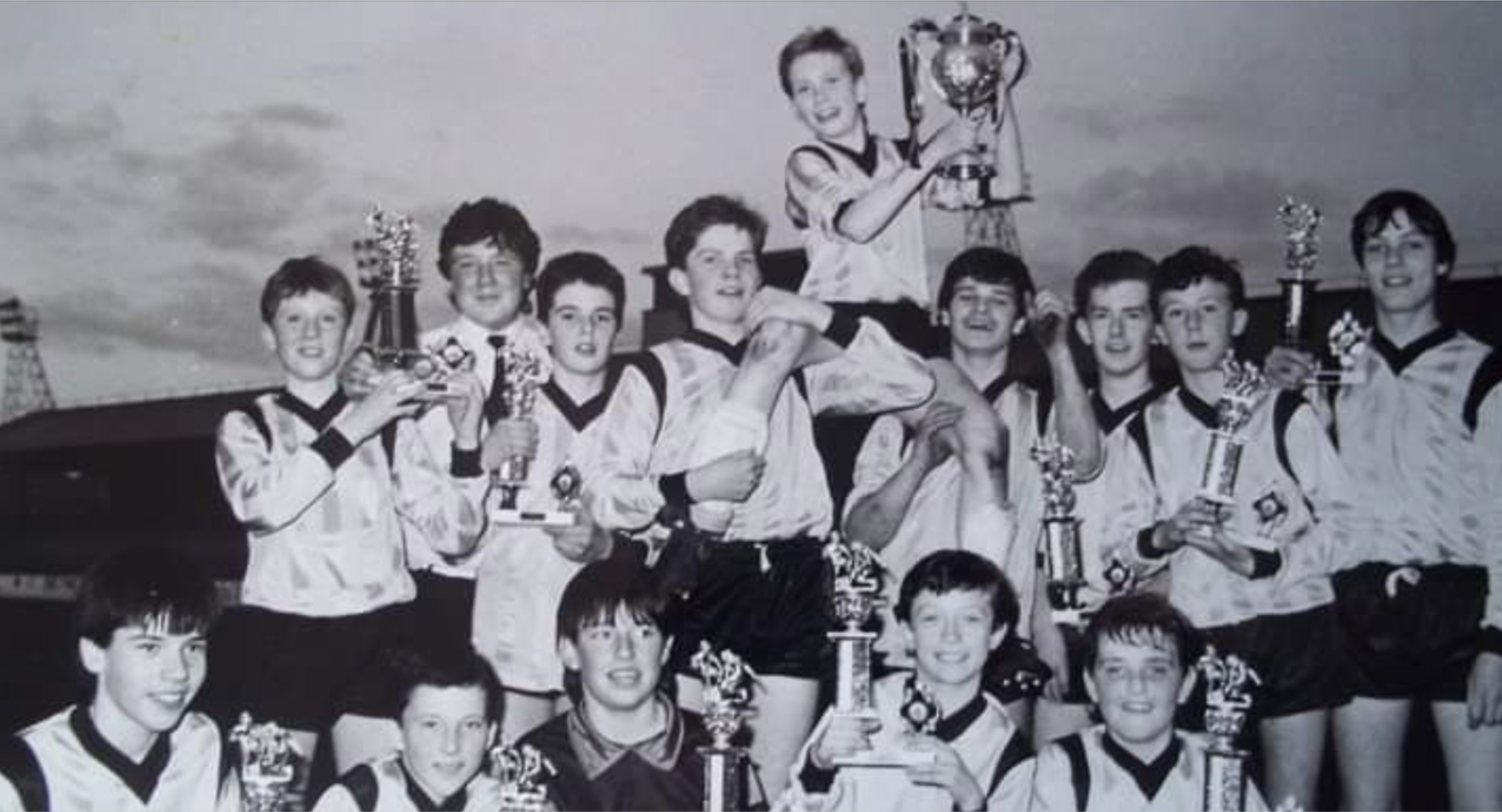 A photo of Derren's youth team in 1986