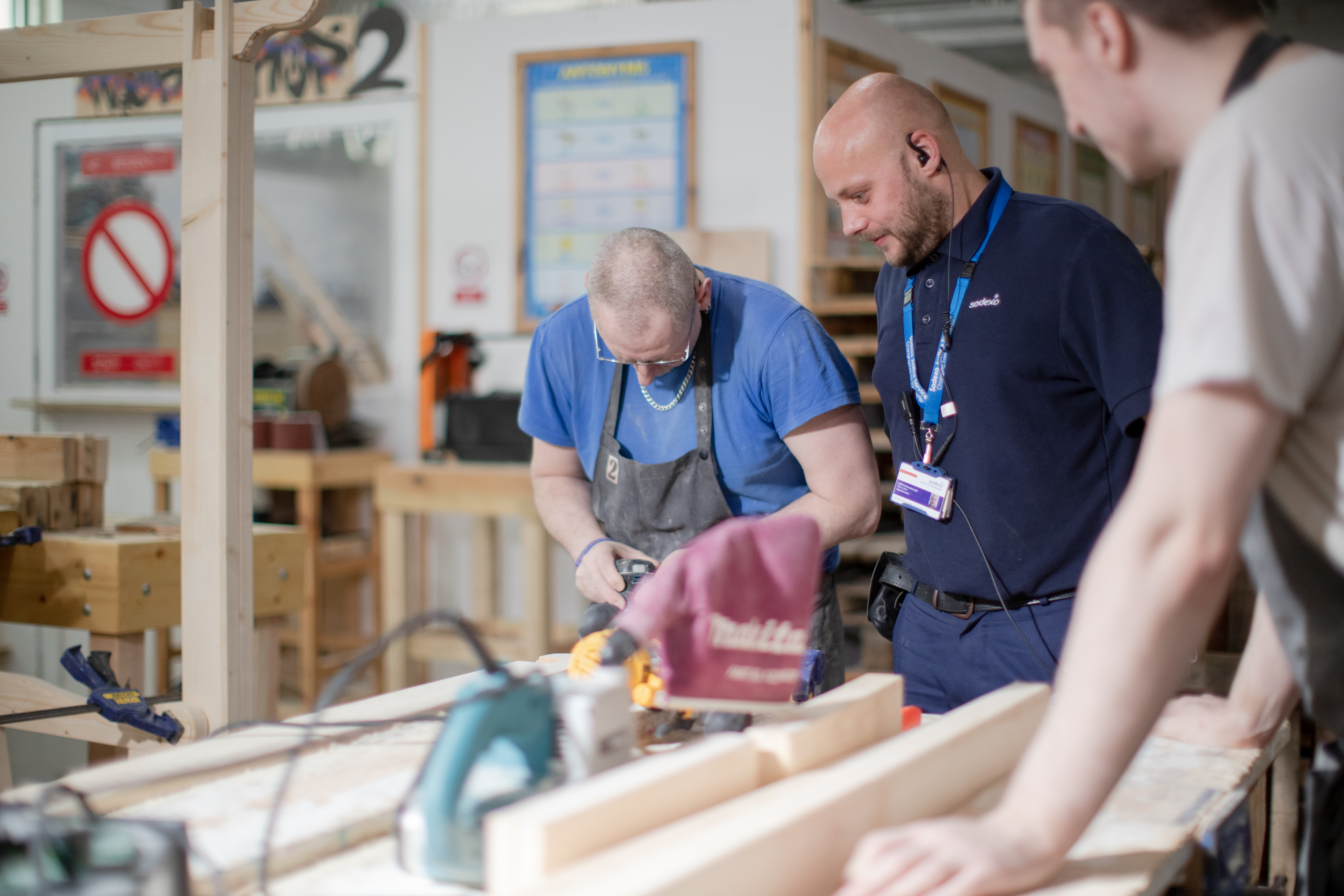carpentry workshop with ex-prisioners
