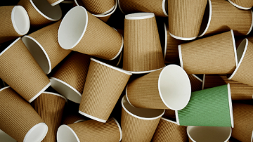 Brown recyclable cups