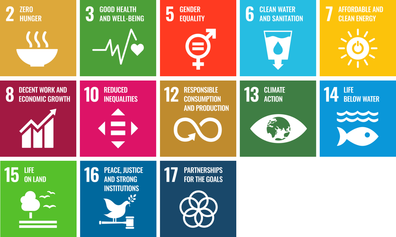 Responsible Sourcing UN Goals - see below for accessible version