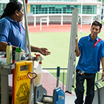 cleaning repair workers