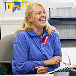 Sodexo employee laughing