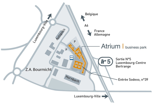 Plan d'accès Sodexo Luxembourg