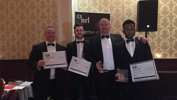 Adam McHaffie, Apprentice Electrician, Stephen Gilchrist, Electrician and Bob Condren, Assistant Operations Manager, Wythenshawe Hospital.